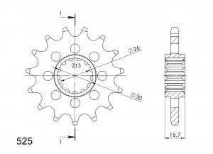 Řetězové kolečko SUPERSPROX CST-1370:15 15 zubů, 525