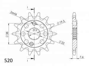 Řetězové kolečko SUPERSPROX CST-1401:13 13 zubů, 520