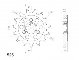 Řetězové kolečko SUPERSPROX CST-1448:15 15 zubů, 525