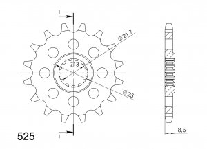 Řetězové kolečko SUPERSPROX CST-1537:16 16 zubů, 525