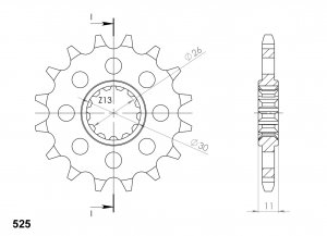 Řetězové kolečko SUPERSPROX CST-1591:15 15 zubů, 525