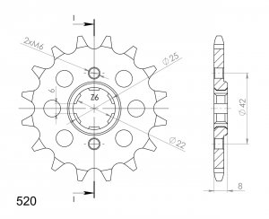 Řetězové kolečko SUPERSPROX CST-281:13 13 zubů, 520