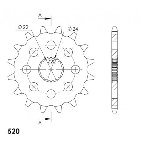 Řetězové kolečko SUPERSPROX CST-394:16 16 zubů, 520