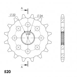 Řetězové kolečko SUPERSPROX CST-394:16 16 zubů, 520