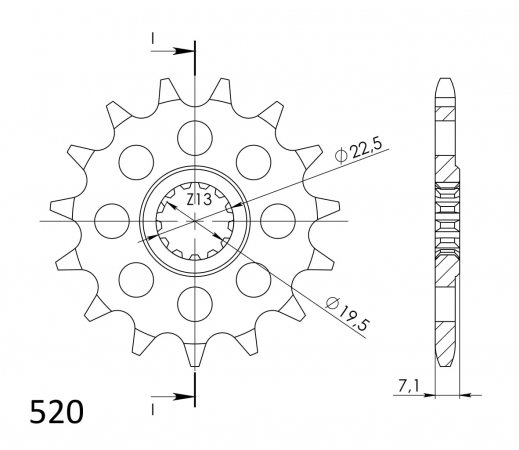 Řetězové kolečko SUPERSPROX CST-434:14 14 zubů, 520