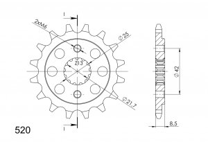 Řetězové kolečko SUPERSPROX CST-512:16 16 zubů, 520