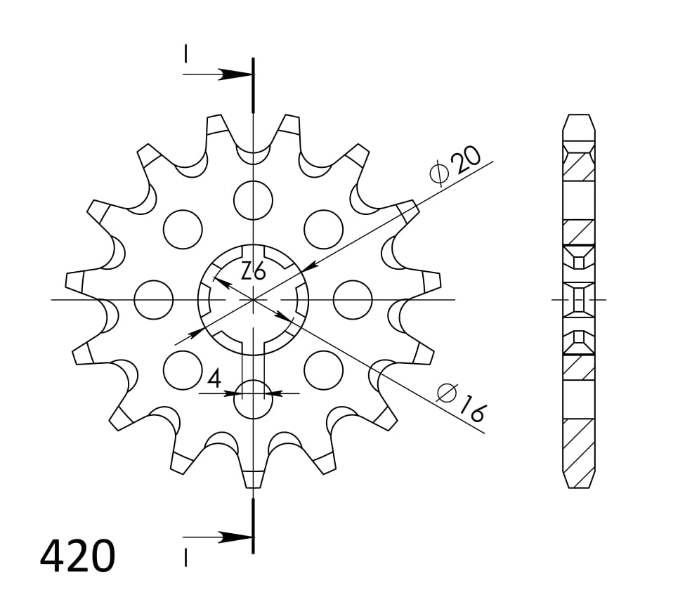 Řetězové kolečko SUPERSPROX CST-546:13 13 zubů, 420