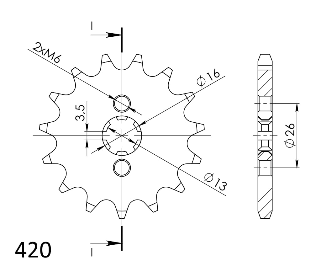 Řetězové kolečko SUPERSPROX CST-563:10 10 zubů, 420