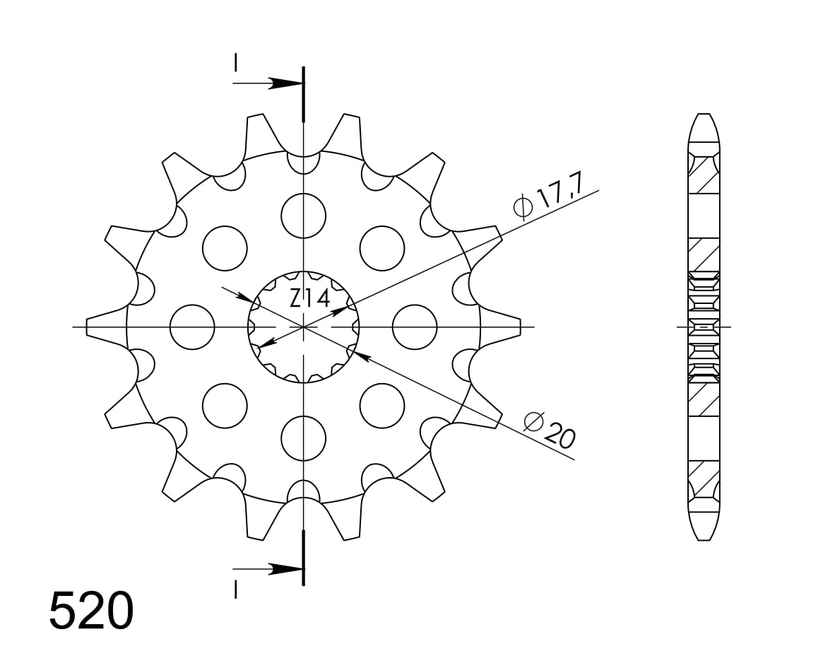 Řetězové kolečko SUPERSPROX CST-564:13 13 zubů, 520