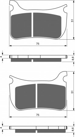 Brzdové destičky GOLDFREN 276 S33 STREET FRONT