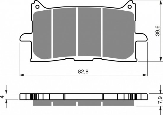 Brzdové destičky GOLDFREN 379 S33 STREET FRONT