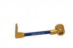 Lever guard ACCOSSATO with blue hose and joint left, aluminium