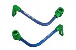 Lever guard ACCOSSATO with blue hose and joint right + left , aluminium