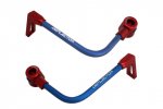 Lever guard ACCOSSATO with blue hose and joint right + left , aluminium