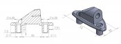 Adaptér na zpětné zrcátko PUIG 9571N ADAPTER RIGHT SIDE FOR FAIRING DAYTONA 675 černý k kapotáži