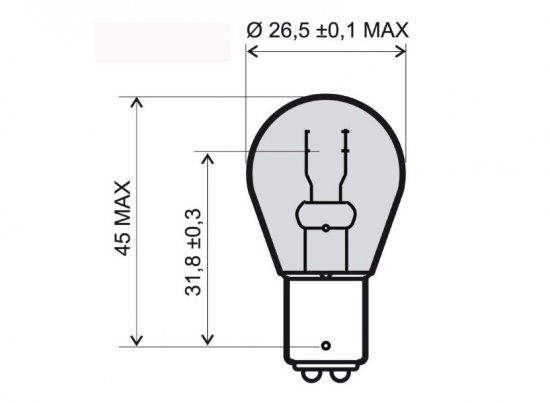 Lamp RMS 246510365 BAY15D 12V 21/5W