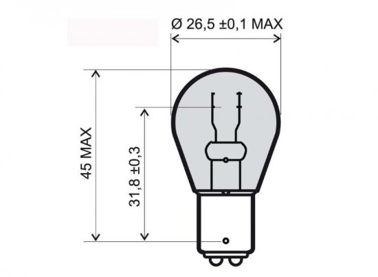 Lamp RMS 246510375 BAY15D 12V 21/5W