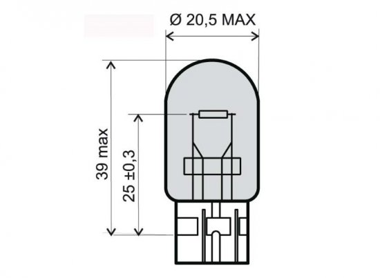 Lamp RMS 246510405 T20 12V 21/5W