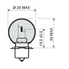 Lamp RMS 246510432 12V 20W, P26S bílá