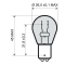 Lamp RMS 12V 21W S25 BAU15S (10pcs)