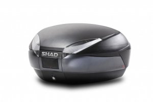 Vrchní kufr na motorku SHAD SH48 Dark grey / black se zámkem PREMIUM SMART