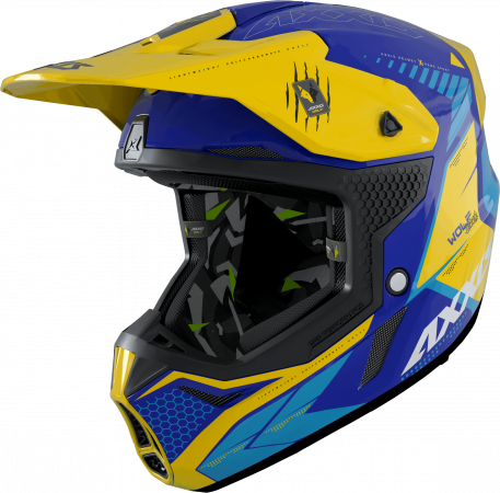 Motokrosová helma AXXIS WOLF ABS star track c17 matná modrá S pro KAWASAKI VN 800