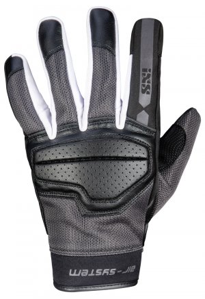 Klasické rukavice iXS EVO-AIR černo-tmavě šedo-bílá XL