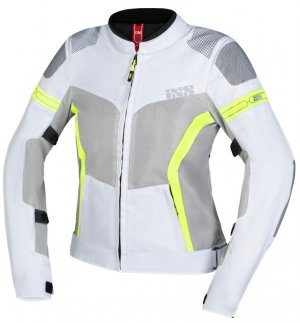 Sports women's jacket iXS TRIGONIS-AIR light grey-grey-neon yellow DS