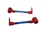 Lever guard ACCOSSATO with blue hose and joint right + left , aluminium