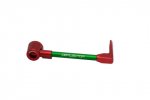 Lever guard ACCOSSATO with green hose and joint right, aluminium