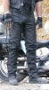 Kalhoty kožené se šněrováním Motorkářské kožené kalhoty se šněrováním černá 36